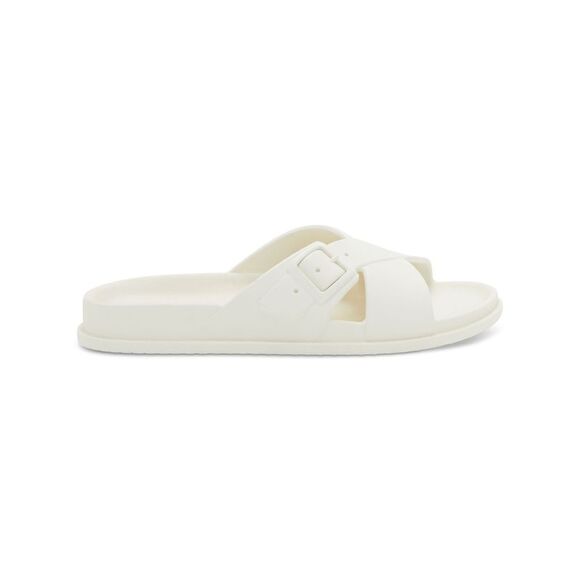NWT LUCKY BRAND Womens Ivory Roseleen Round Toe Slip On Slide Sandals 10 M - Picture 1 of 5